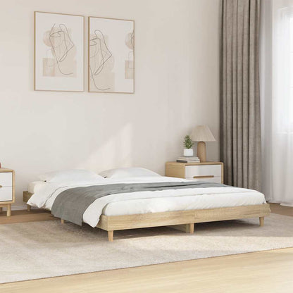 Bed Frame Without Mattress 183X203 Cm King Engineered Wood