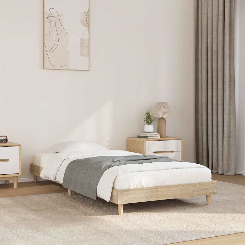 Bed Frame Without Mattress 183X203 Cm King Engineered Wood