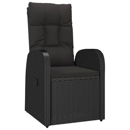 5 Piece Garden Dining Set With Cushions Grey Poly Rattan