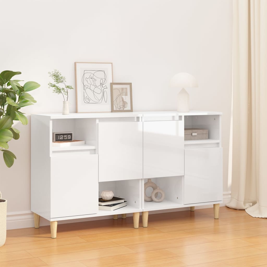 Sideboards 3 Pcs 60X35X70 Cm Engineered Wood