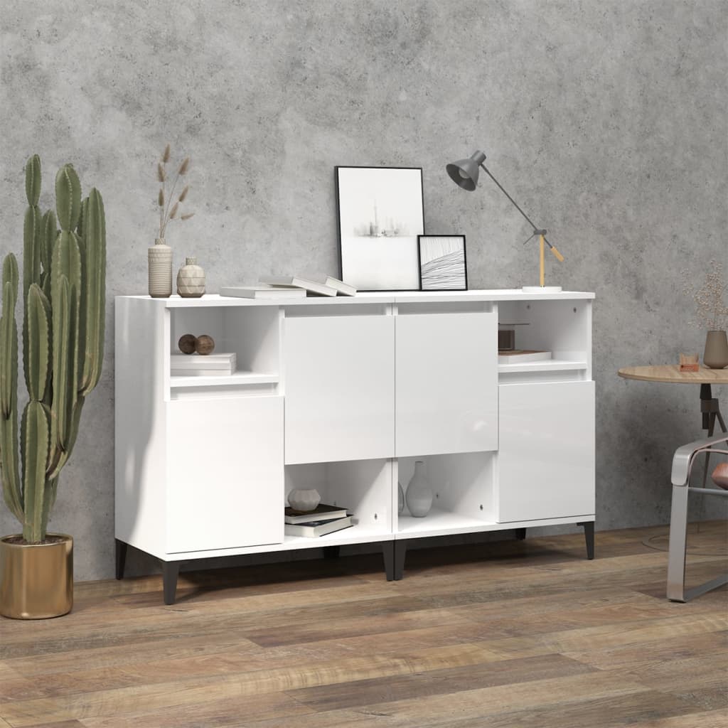 Sideboards 3 Pcs 60X35X70 Cm Engineered Wood