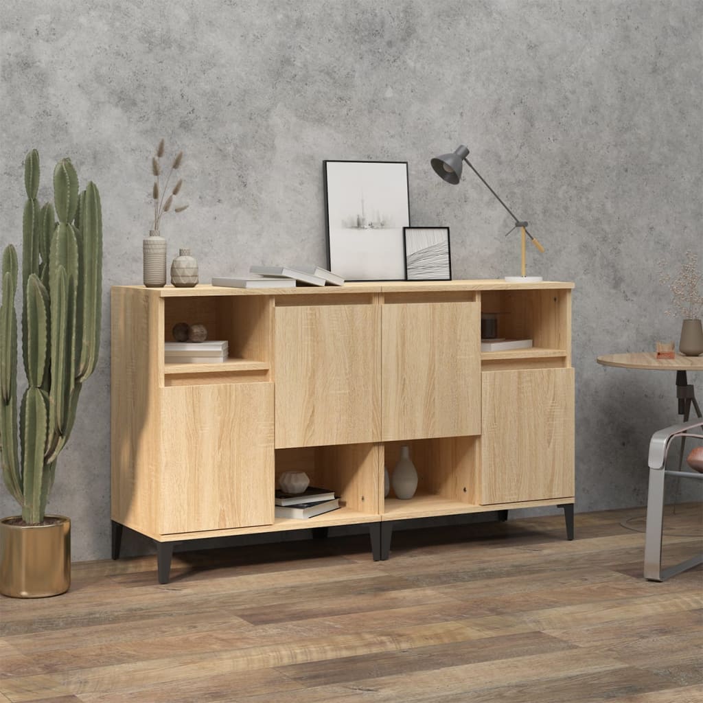 Sideboards 3 Pcs 60X35X70 Cm Engineered Wood