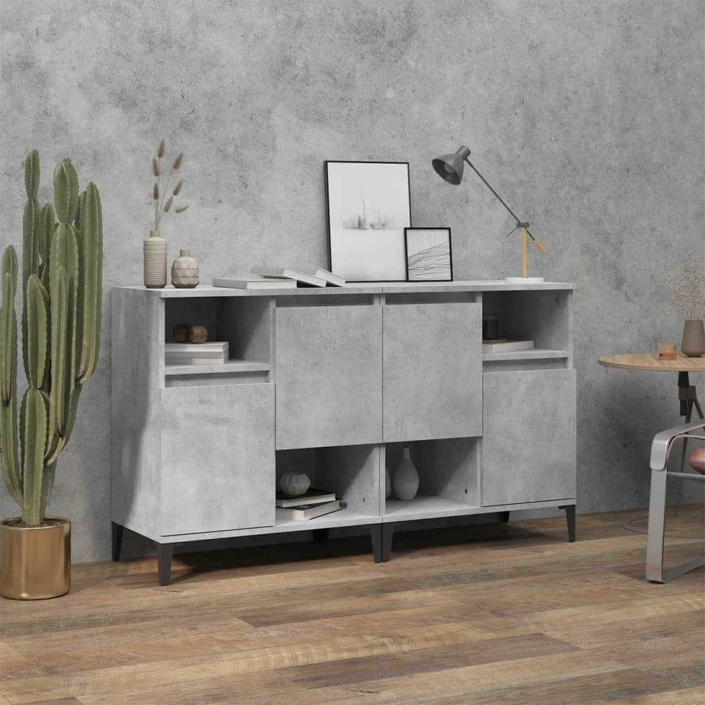 Sideboards 3 Pcs 60X35X70 Cm Engineered Wood