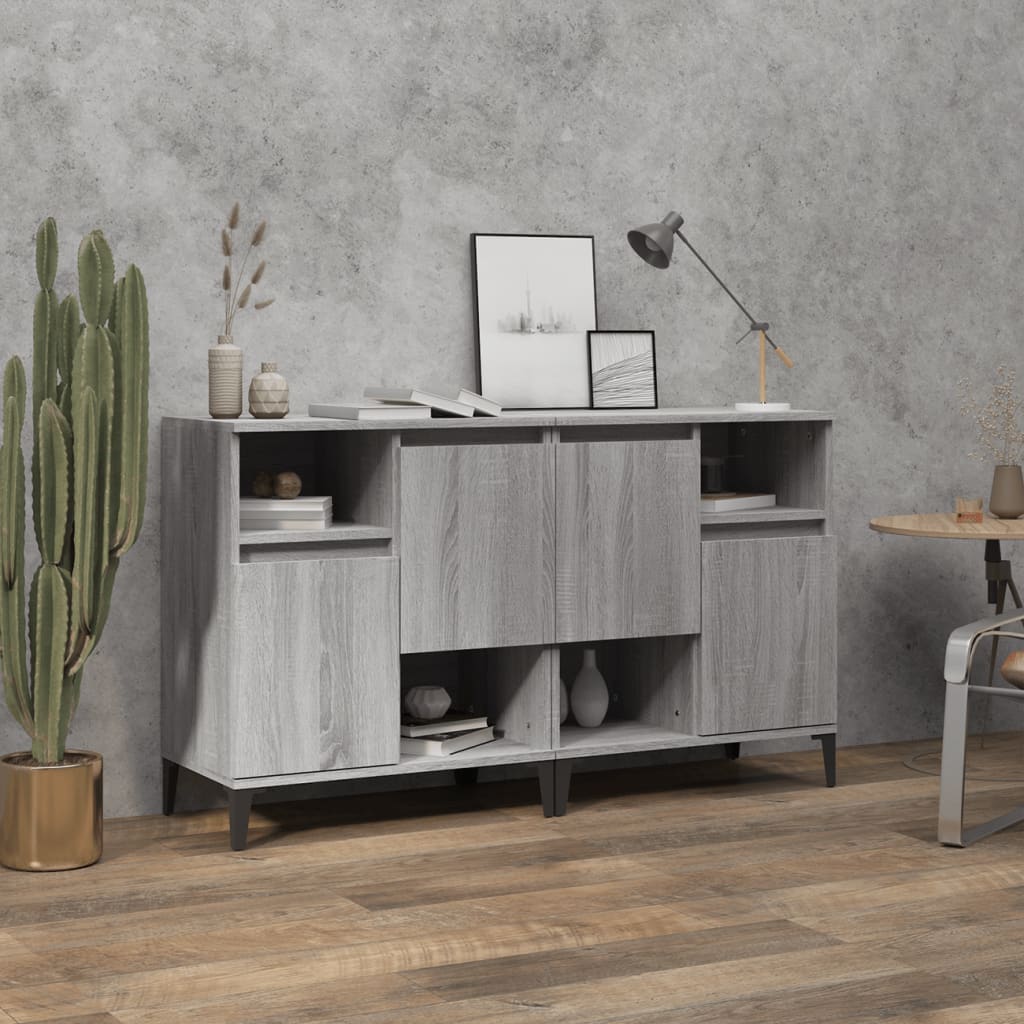 Sideboards 3 Pcs 60X35X70 Cm Engineered Wood