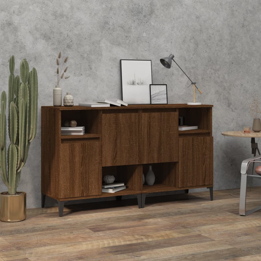 Sideboards 3 Pcs 60X35X70 Cm Engineered Wood