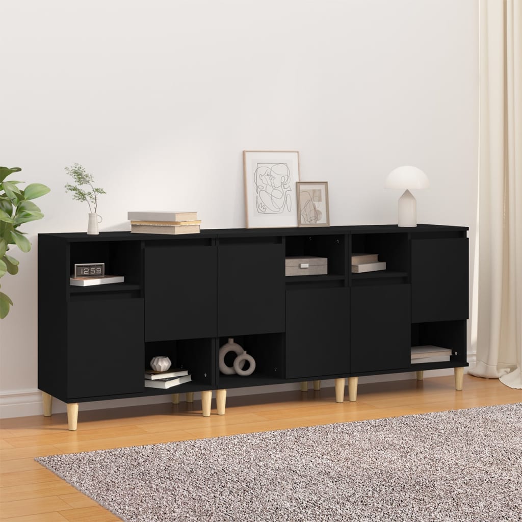 Sideboards 3 Pcs 60X35X70 Cm Engineered Wood