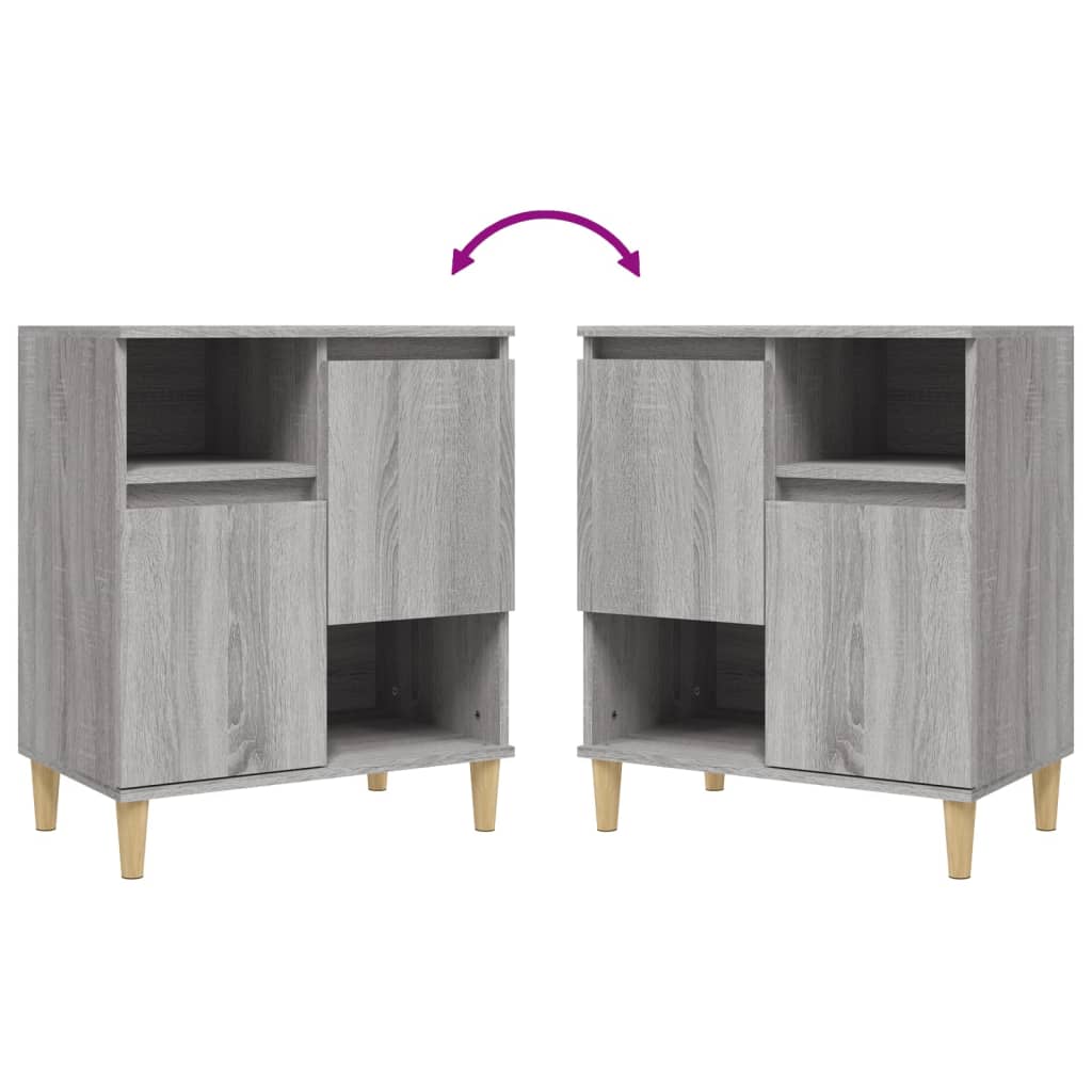Sideboards 3 Pcs 60X35X70 Cm Engineered Wood