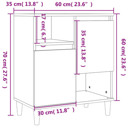 Sideboards 3 Pcs 60X35X70 Cm Engineered Wood