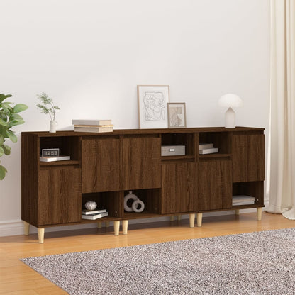 Sideboards 3 Pcs 60X35X70 Cm Engineered Wood