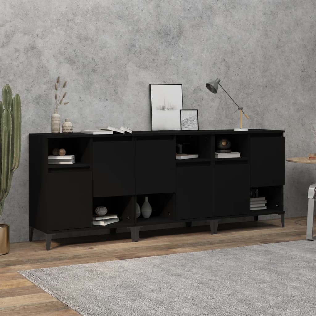 Sideboards 3 Pcs 60X35X70 Cm Engineered Wood