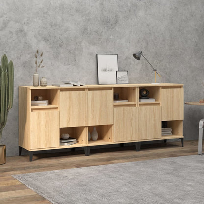 Sideboards 3 Pcs 60X35X70 Cm Engineered Wood