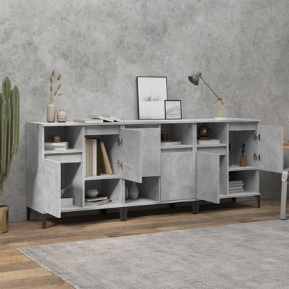 Sideboards 3 Pcs 60X35X70 Cm Engineered Wood