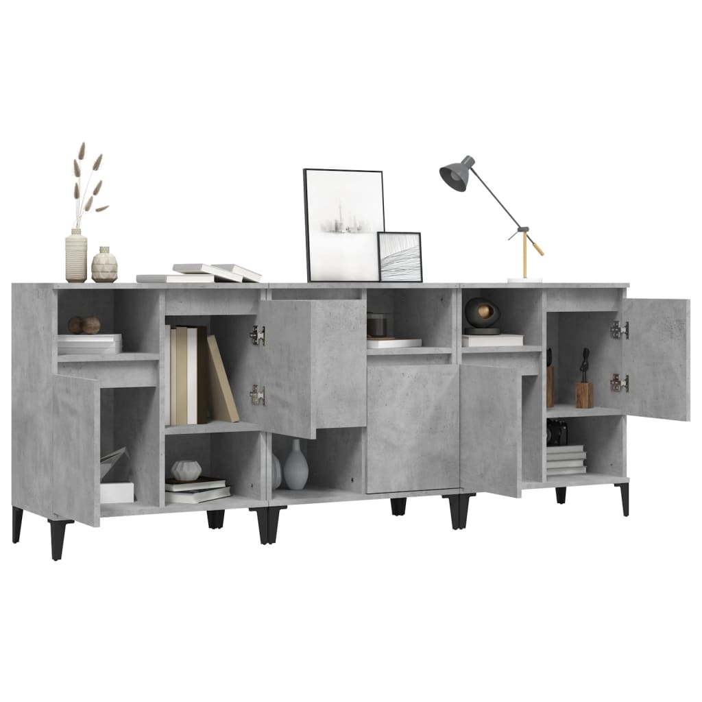 Sideboards 3 Pcs 60X35X70 Cm Engineered Wood