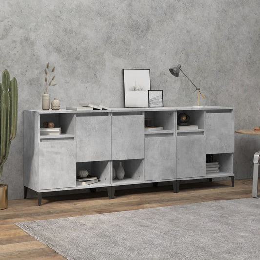 Sideboards 3 Pcs 60X35X70 Cm Engineered Wood