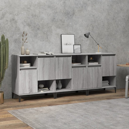 Sideboards 3 Pcs 60X35X70 Cm Engineered Wood