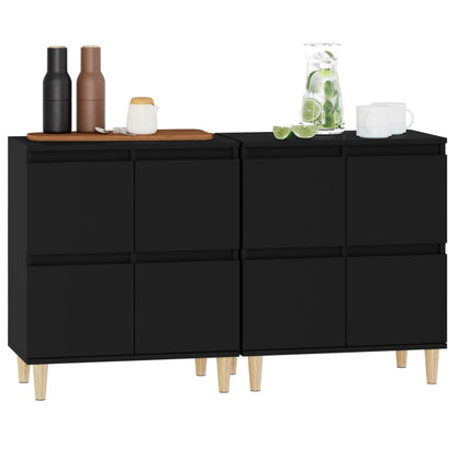 Sideboards 2 Pcs 60X35X70 Cm Engineered Wood