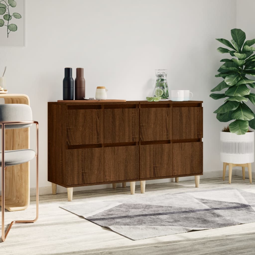 Sideboards 2 Pcs 60X35X70 Cm Engineered Wood