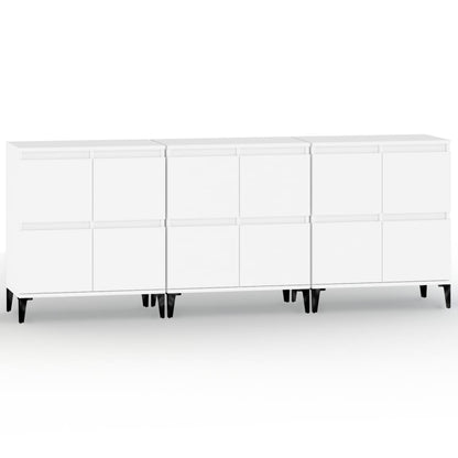 Sideboards 3 Pcs 60X35X70 Cm Engineered Wood