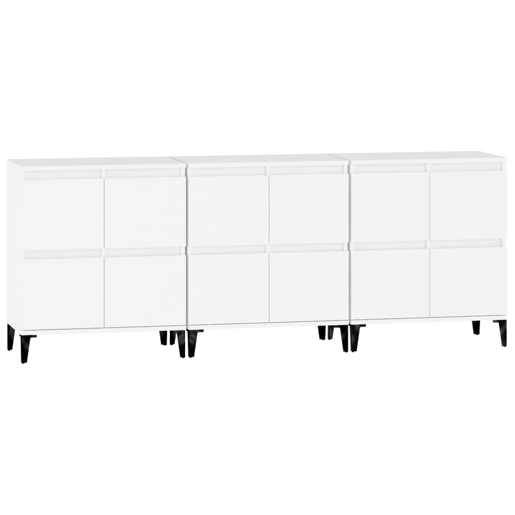 Sideboards 3 Pcs 60X35X70 Cm Engineered Wood