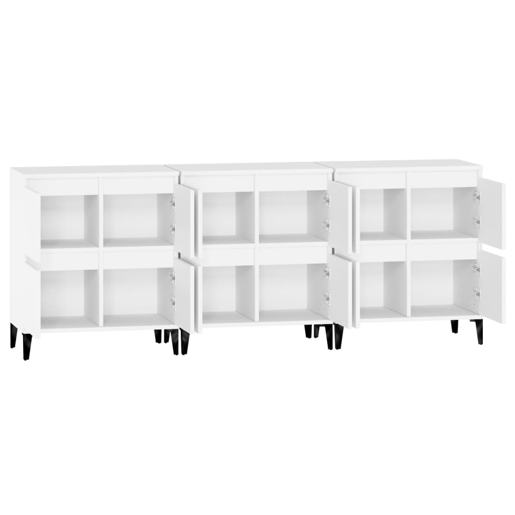 Sideboards 3 Pcs 60X35X70 Cm Engineered Wood