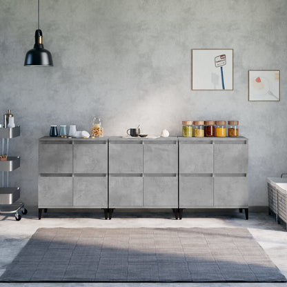 Sideboards 3 Pcs 60X35X70 Cm Engineered Wood
