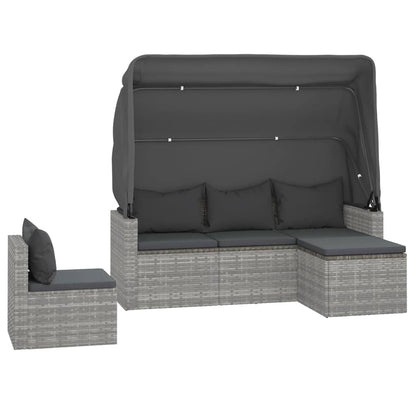 4 Piece Garden Sofa Set With Cushions Poly Rattan