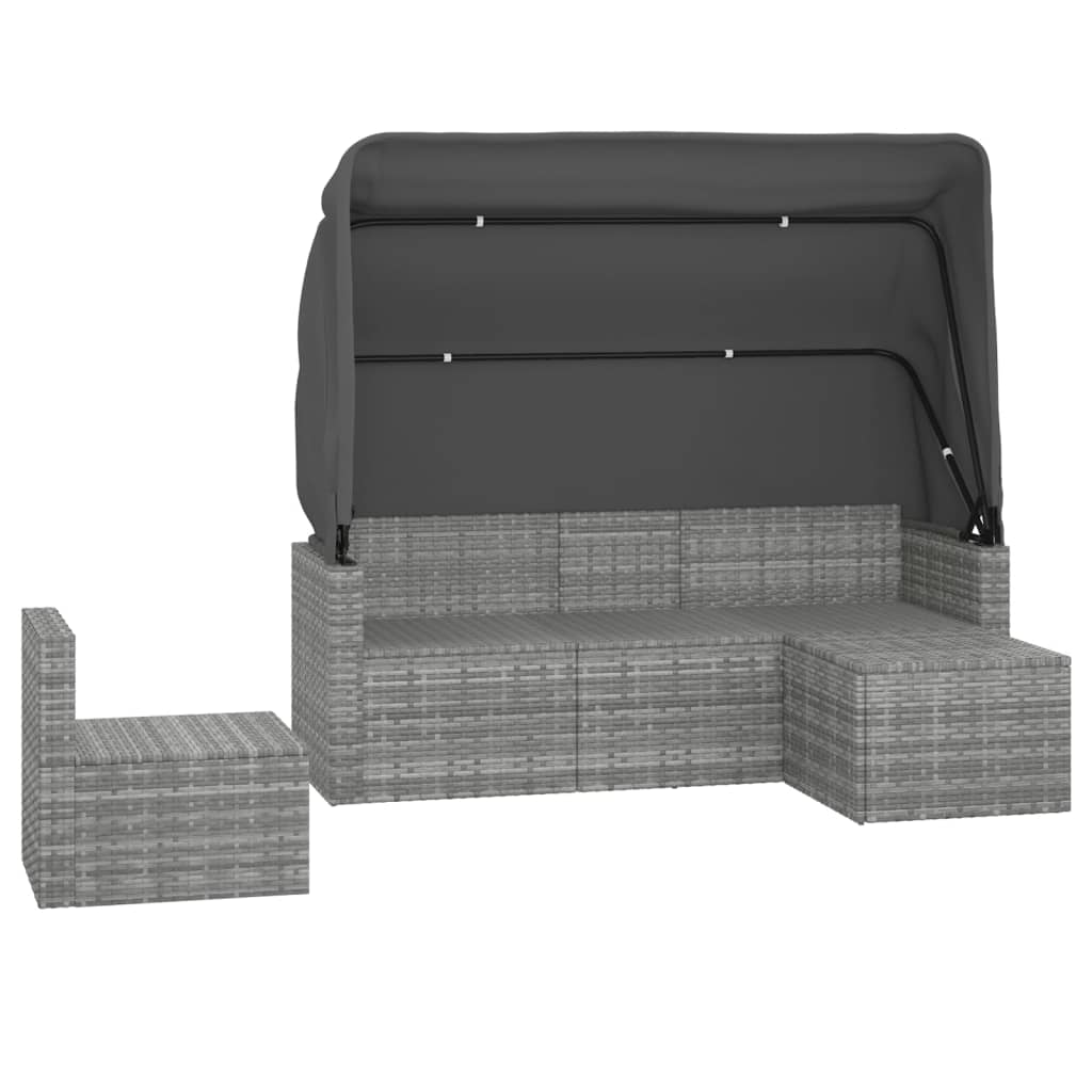 4 Piece Garden Sofa Set With Cushions Poly Rattan