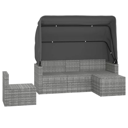 4 Piece Garden Sofa Set With Cushions Poly Rattan
