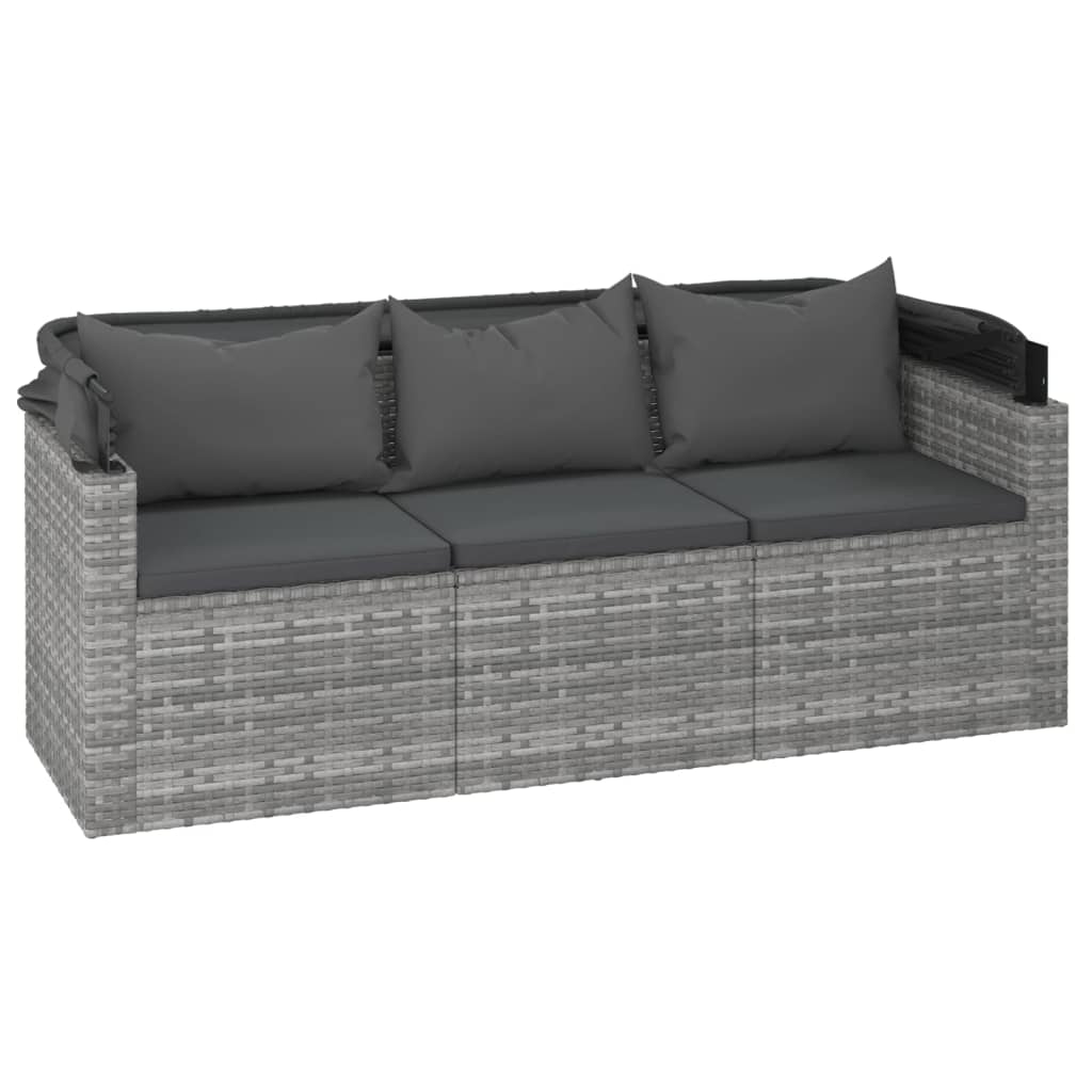 4 Piece Garden Sofa Set With Cushions Poly Rattan