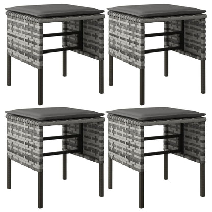 6 Piece Garden Dining Set With Cushions Poly Rattan