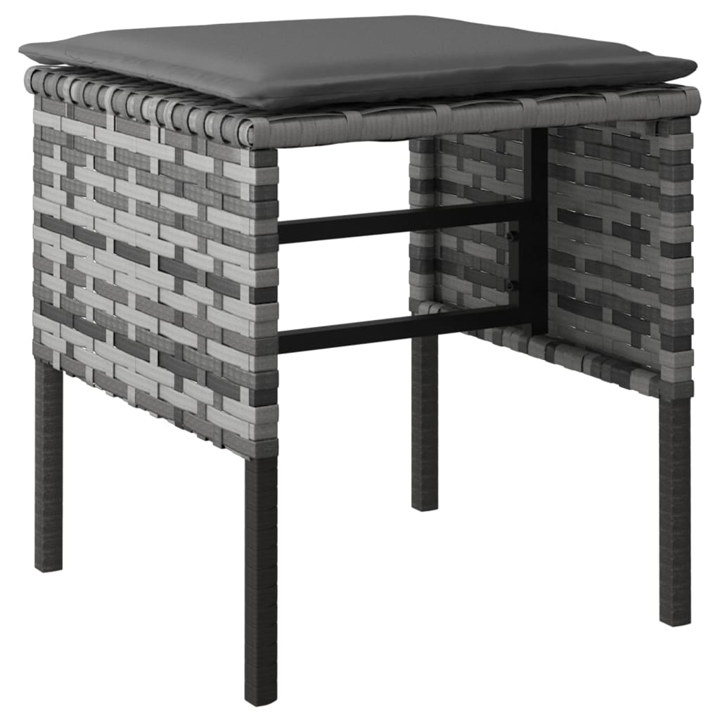 6 Piece Garden Dining Set With Cushions Poly Rattan