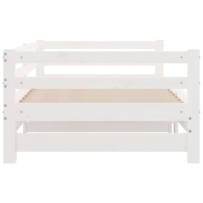 Pull-Out Day Bed Without Mattress White 2X(90X190) Cm