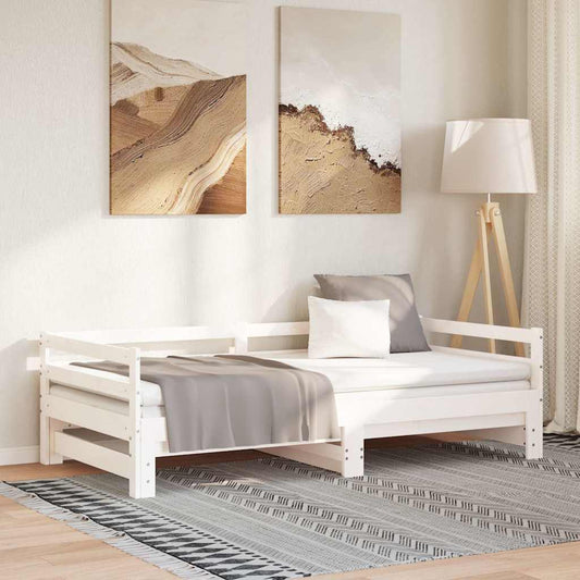 Pull-Out Day Bed Without Mattress White 2X(90X190) Cm
