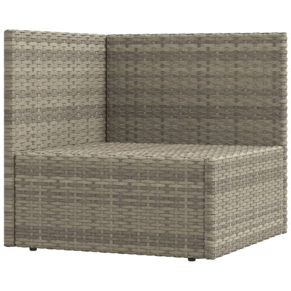 11 Piece Garden Lounge Set With Cushions Grey Poly Rattan