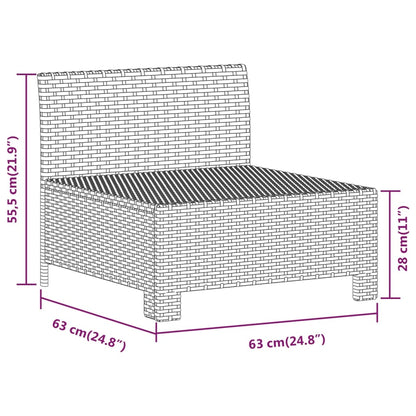 3 Piece Garden Lounge Set With Cushions Grey Poly Rattan