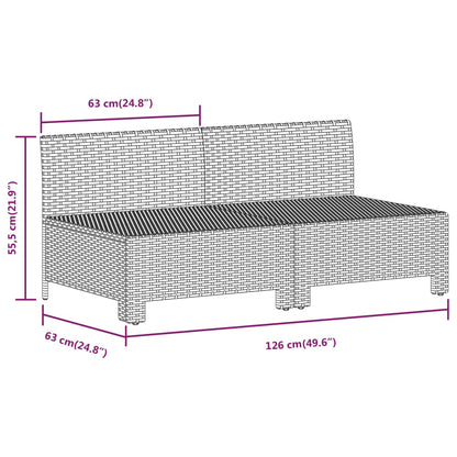 8 Piece Garden Lounge Set With Cushions Grey Poly Rattan