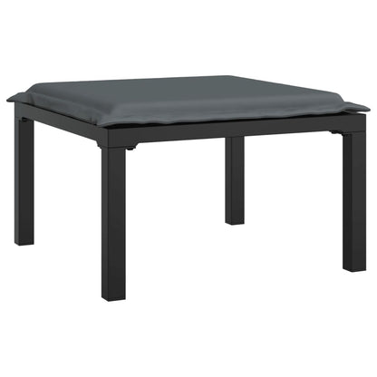 4 Piece Garden Lounge Set Black And Grey Poly Rattan
