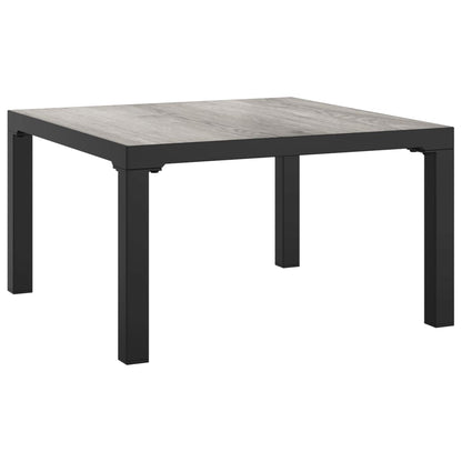 5 Piece Garden Lounge Set Black And Grey Poly Rattan