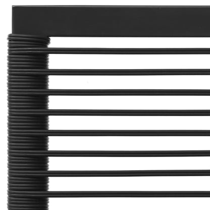 7 Piece Garden Lounge Set Black And Grey Poly Rattan