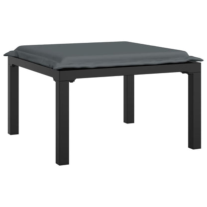 7 Piece Garden Lounge Set Black And Grey Poly Rattan