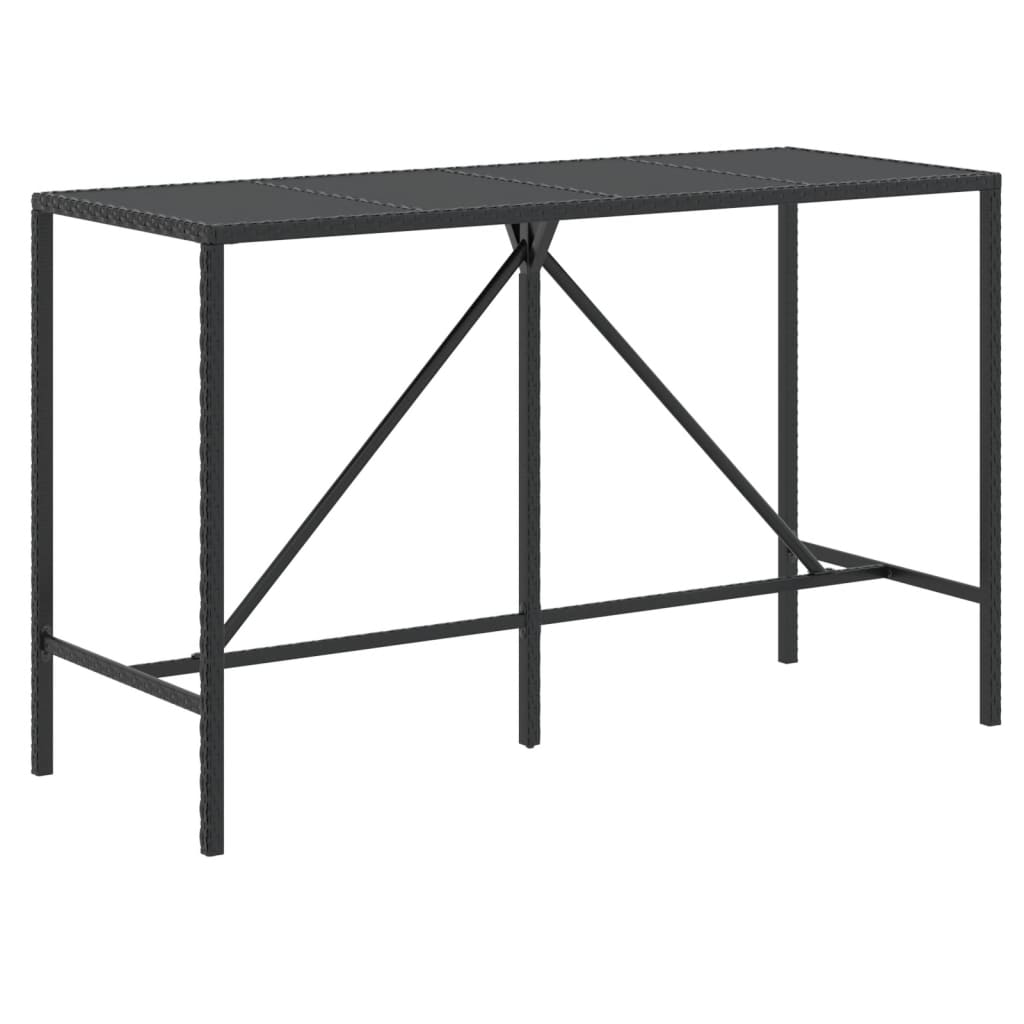 9 Piece Outdoor Bar Set With Cushions Poly Rattan