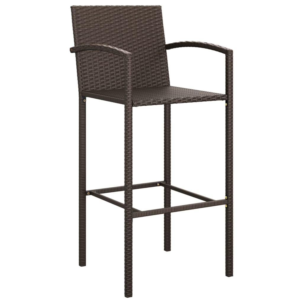 9 Piece Garden Bar Set Poly Rattan