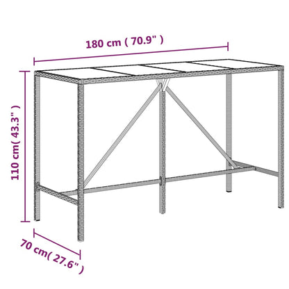 9 Piece Garden Bar Set Poly Rattan