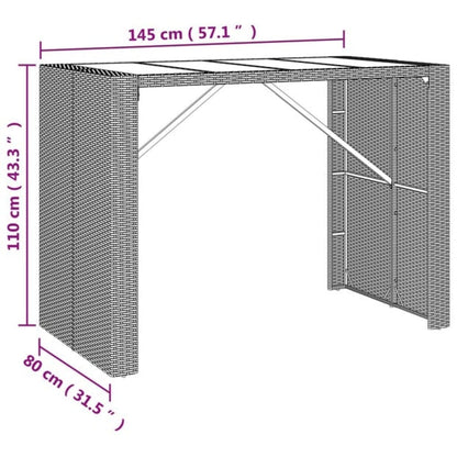 7 Piece Garden Bar Set Poly Rattan