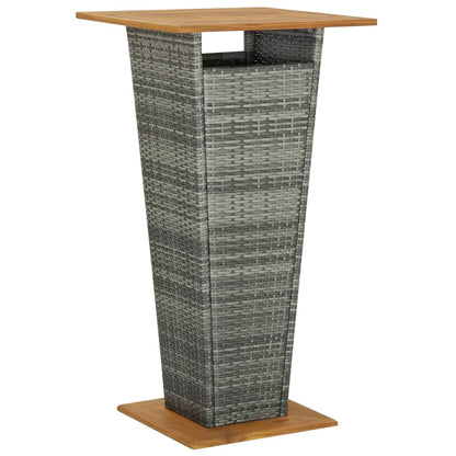 3 Piece Garden Bar Set Poly Rattan&Solid Wood Acacia
