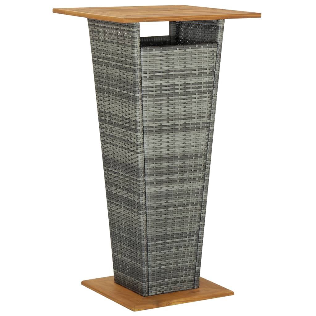 3 Piece Garden Bar Set Poly Rattan&Solid Wood Acacia
