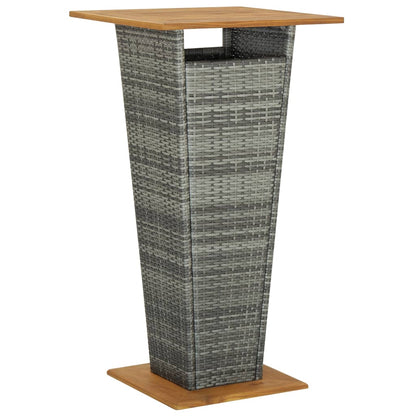3 Piece Garden Bar Set Poly Rattan&Solid Wood Acacia