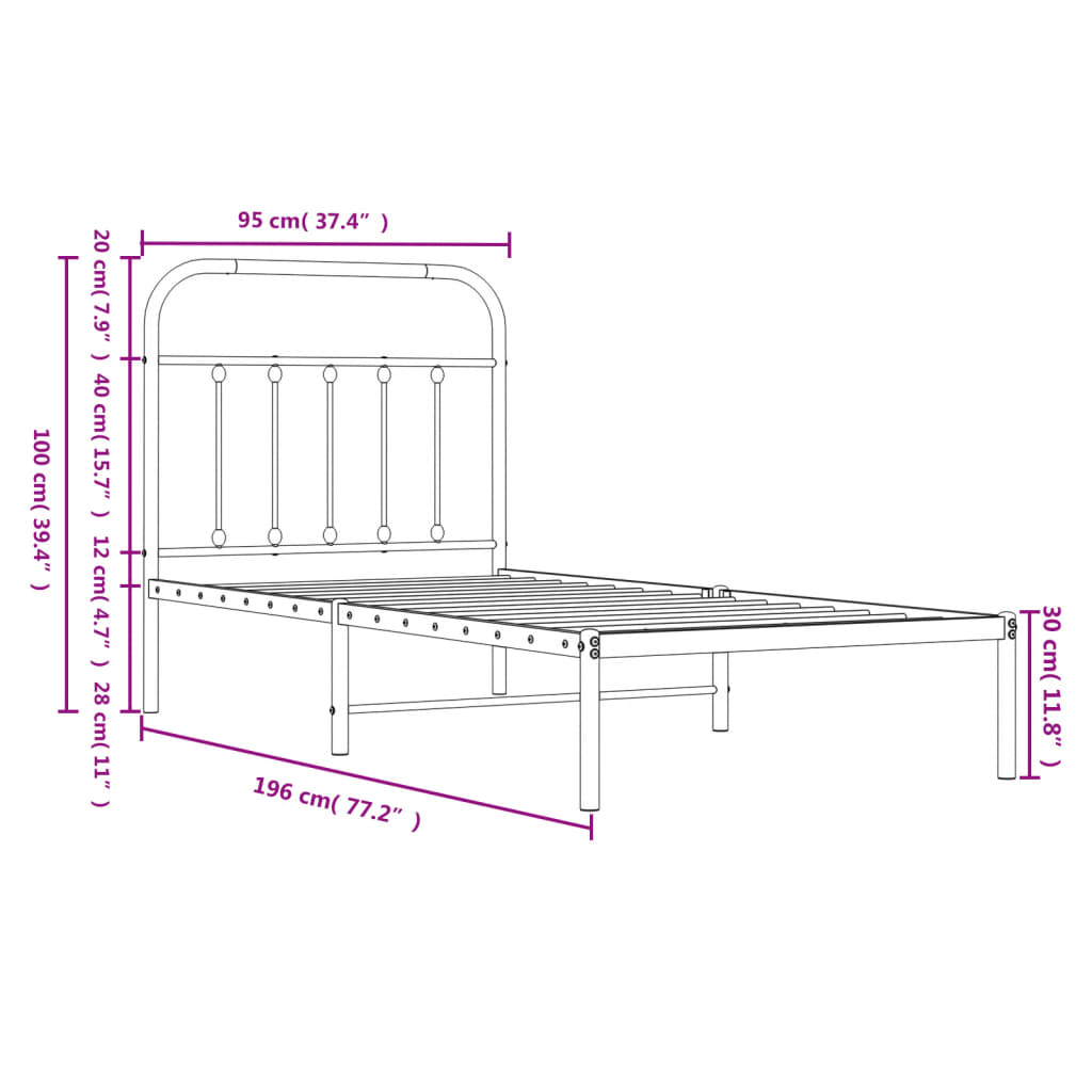 Metal Bed Frame Without Mattress
