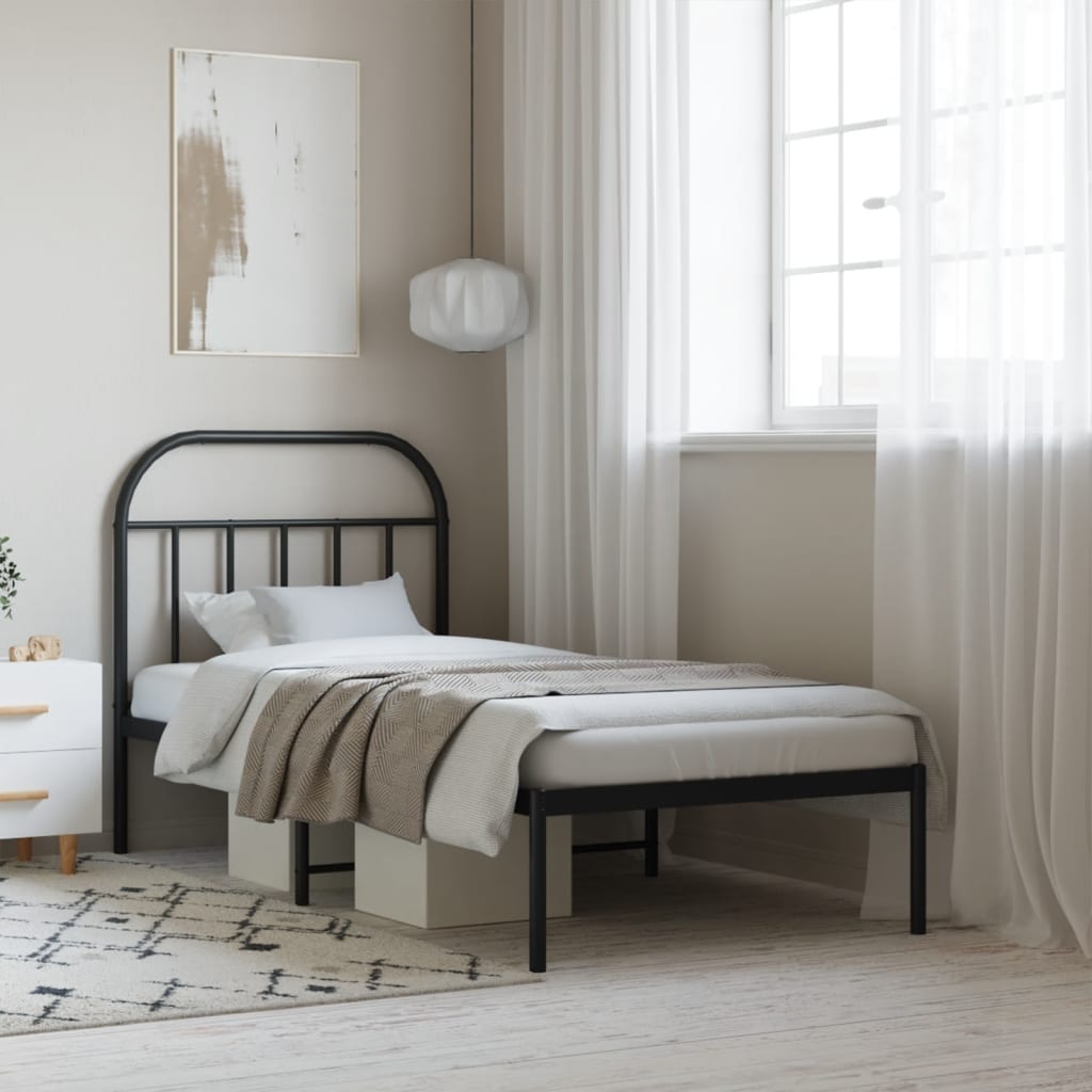 Metal Bed Frame Without Mattress With Footboard King Single