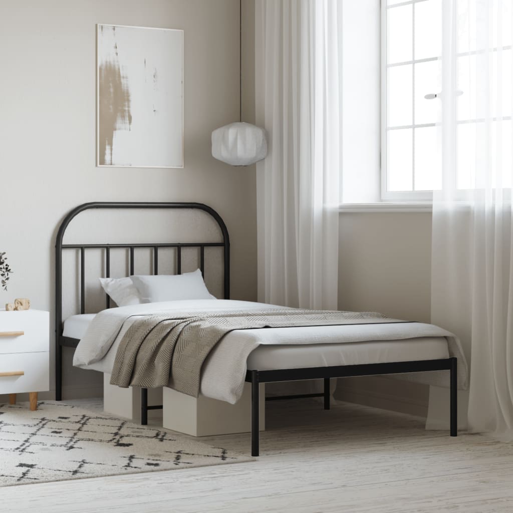 Metal Bed Frame Without Mattress With Footboard King Single